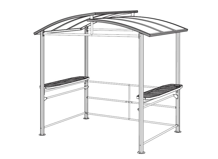 Cara memasang gazebo BBQ 8 ft x 5 ft Hardtop Instruksi