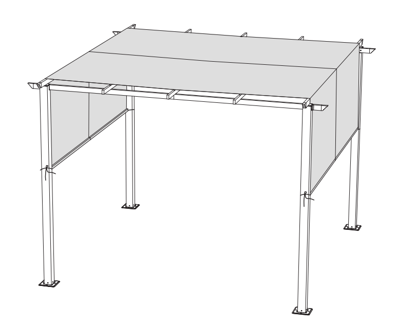Panduan Produk Pergola Datar 10'x10 '