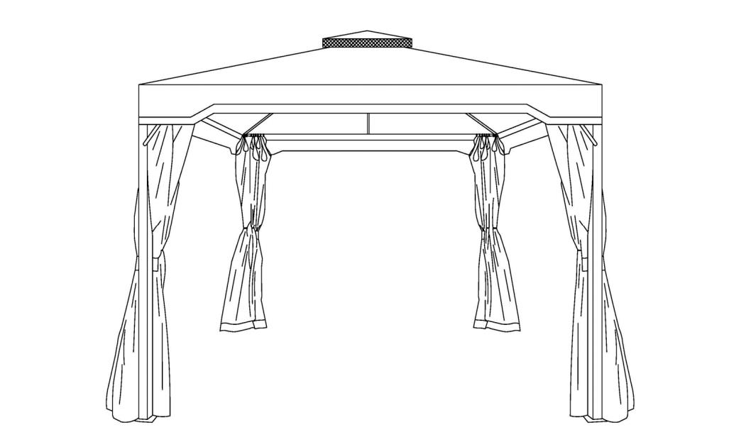 10 ft x 10 ft panduan instalasi gazebo patio besi