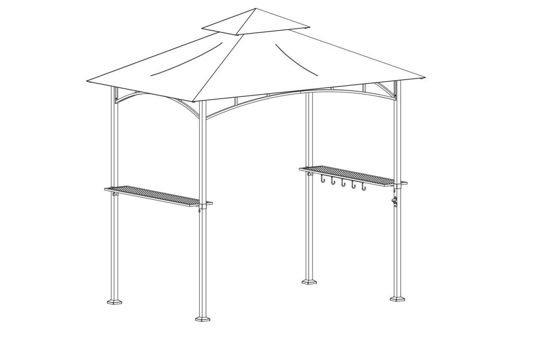 Instruksi pemasangan gazebo baja panggangan