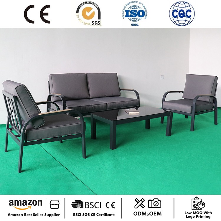 Set Percakapan Aluminium Perabot Teras 4 Bagian
