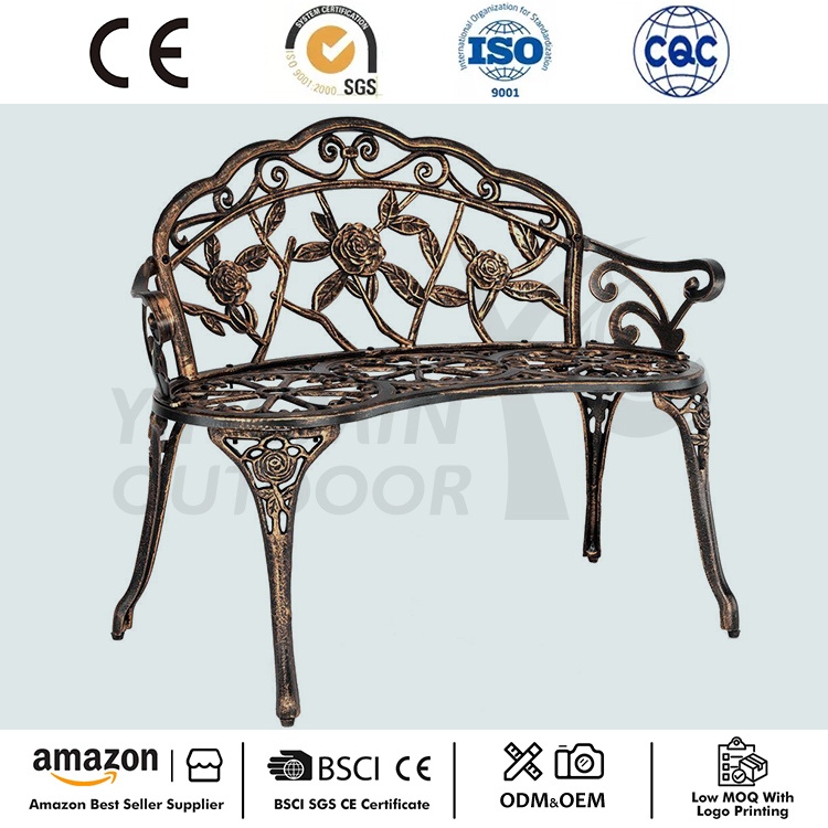 Bench Aluminium Logam Taman Luar Ruang