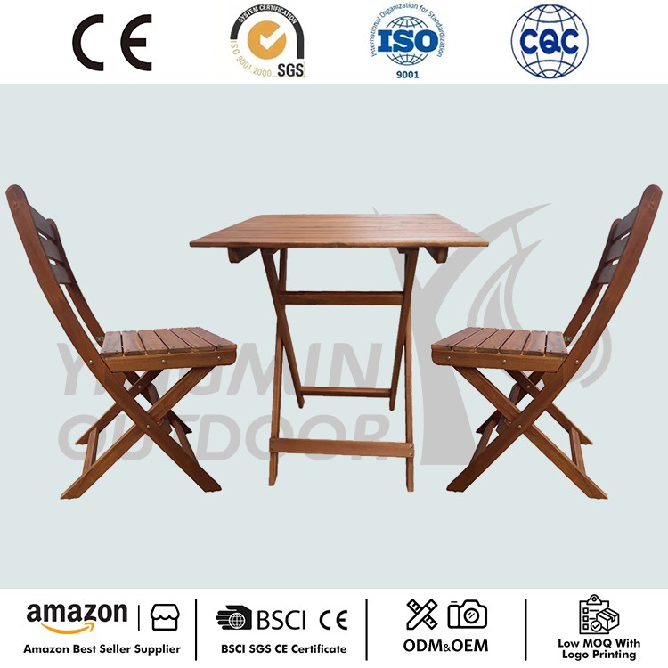 Patio Set Bistro Kayu Keras Premium 3-Piece